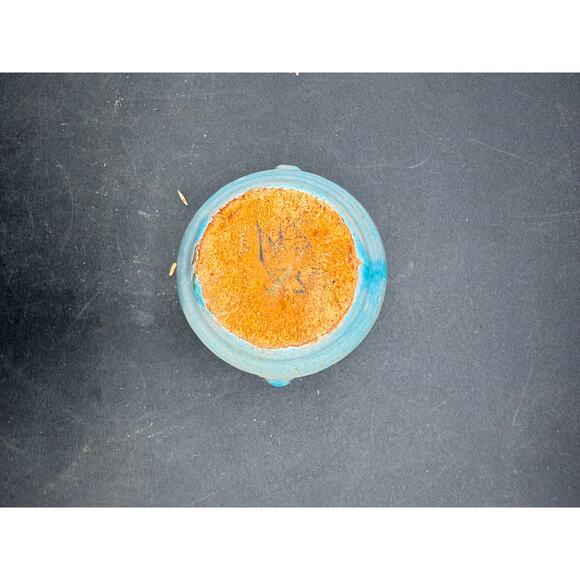 Vintage Small Blue Pottery Vase - good condition - Picture 7 of 8